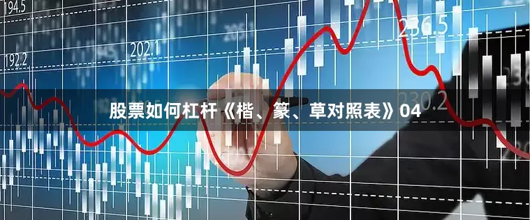 股票如何杠杆《楷、篆、草对照表》04